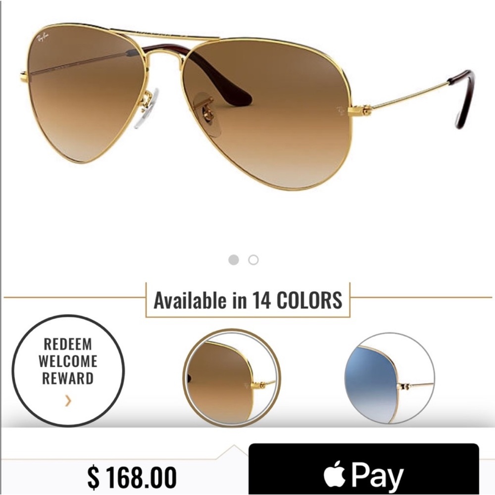 Ray-Ban Gradient Aviator Glasses